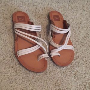 White sandals-barely worn size 9